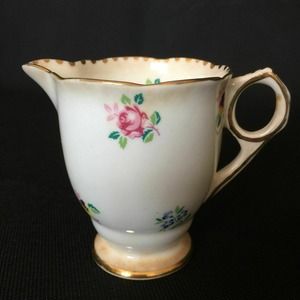 Royal Stafford Bone China Creamer Rose Pansy Forget-Me-Not Vintage England